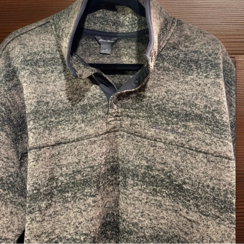 Eddie Bauer Mens XL Striped Fleece Pullover - Picture 3 of 10